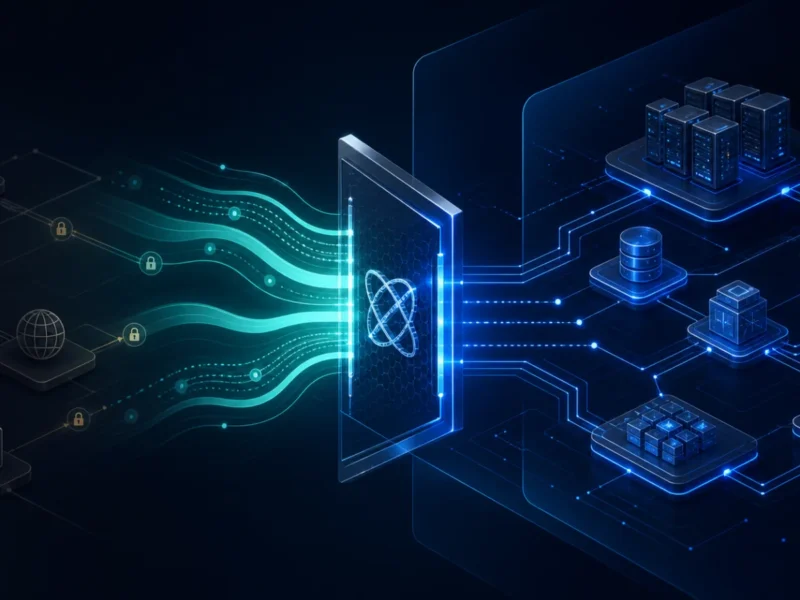 Abstract hybrid TLS gateway connecting legacy services to protected infrastructure segments.