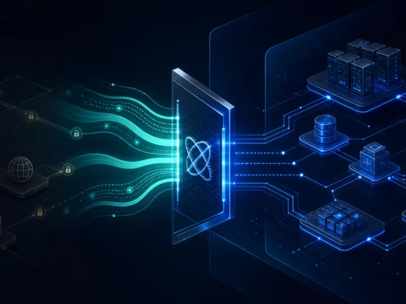 Abstract infrastructure gateway moving signed firmware and certificate evidence into protected systems.
